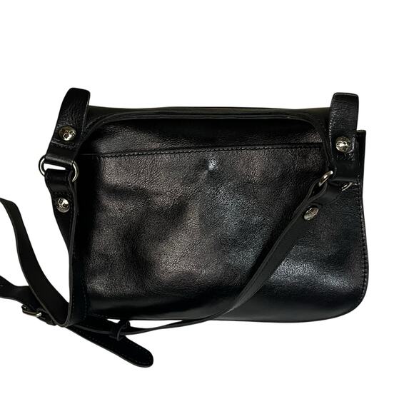 Patricia Nash Classic Black Leather Shoulder Bag – Multiple Pockets, EUC - Picture 2 of 9